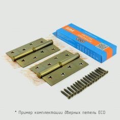 Петля левая/правая 750-4&quot; ECO (100*70*2,5) без колп. - Матовый кофе - Правая