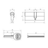 АЛЛЮР DL-01 75 (30х10х35) BP перекод.5+2 перфокл. Цилиндровый механизм
