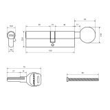 АЛЛЮР HD FG 100-5К CP[40Gх10х50](55x45G) хром перф.кл БЛИСТЕР Цилиндровый механизм