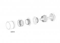 Ручка поворотная BK6.R.ART30 MWSC-33 итальянский тисненый