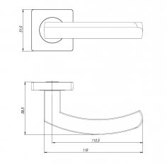 Ручка раздельная K.JK51.SIGMA (SIGMA JK) BL-24 черный