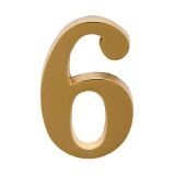 Цифра дверная АЛЛЮР &quot;6&quot; на клеевой основе  золото