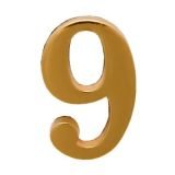 Цифра дверная АЛЛЮР &quot;9&quot; на клеевой основе  золото