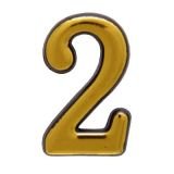 Цифра дверная АЛЛЮР пластик &quot;2&quot; золото