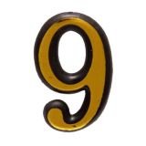 Цифра дверная АЛЛЮР пластик &quot;9&quot; золото