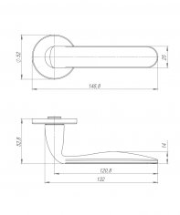 Ручка раздельная R.ARC.R52.EXTRA BL-24 черный