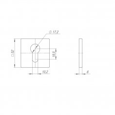 Накладка под цилиндр ET.K.ARC.Q52 (ET ARC) BL-24 черный