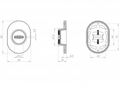 Накладка на сувальдный замок ESC.S-auto.RLR/U/R.477 CP-8 хром (1 шт)