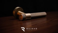 Дверная ручка на розетке 334 ALYA МАТОВАЯ БРОНЗА