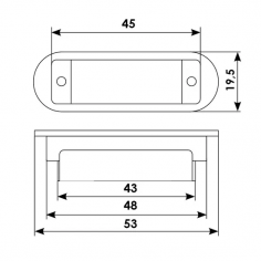 Ответная планка магнитная W7 PG/MAB, цвет - рыжий