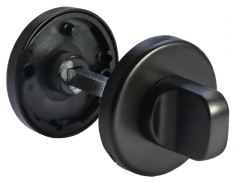 Завертка сантехническая LUX-WC-R5 NERO круглая цвет черный