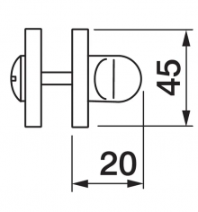 LUX-WC-R3-E OBR, завертка сантехническая, цвет - кофе
