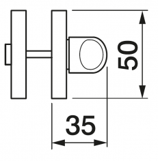 LUX-WC-S3 OBR, завертка сантехническая, цвет - кофе
