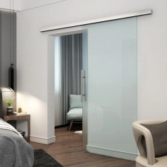 Система для раздвижных дверей INVISIBLE-2 GLASS 1100/8, для стеклянного полотна, ширина 110 см, толщина 8мм, до 50 кг