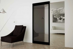 Система для раздвижных дверей INVISIBLE-2 FRAME 1100/3000 NS, ширина 1100мм, высота 3000мм, цвет черный