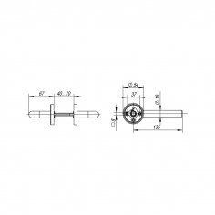 Ручка раздельная R.DSS201-0203/19 (DSS-0203/19) INOX 201