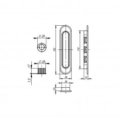 Ручка для раздвижных дверей SH010-BL-26 Черный