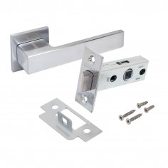 АЛЛЮР АРТ  &quot;РИНГО&quot; SC+L45-8 SC (8390/S45) матовый хром Комплект ручка и защелка