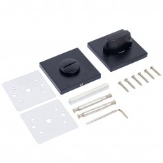 АЛЛЮР АРТ &quot;РИНГО&quot; BL+L7050S BL+BK-S2 BL (83150/S7050) матовый черный Комплект ручка и защ с фикс (20