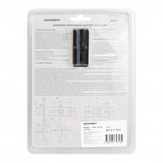 АЛЛЮР АРТ  &quot;ЛАНА&quot; BL/W+L45-8 BL (861511/S45) матовый черный/белый Комплект ручка и защелка