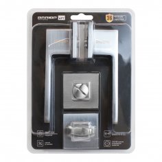 АЛЛЮР АРТ &quot;РИНГО&quot; SC+L7050S SC+BK-S2 SC (8390/S7050) матовый хром Комплект ручка и защ с фикс