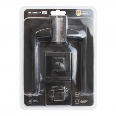 АЛЛЮР АРТ &quot;ЛАНА&quot; BL/BL +L7050S BL+BK-S2 BL(86150/S7050) матовый черный Компл ручка и защ с фикс