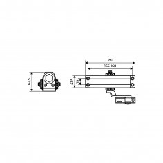 АЛЛЮР Доводчик дверной COMFORT ДД 168/3-5 A-C (до 120 кг) коричневый RAL8024, морозостойкий