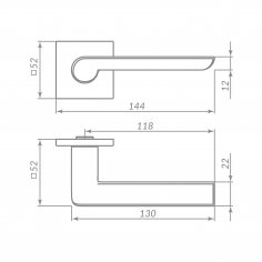 Ручка раздельная K.ARC.Q52.STEP BL-24 черный