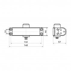 БУЛАТ Доводчик дверной ARCTIC ДД 501/3 A-B (25-85 кг) черный, морозостойкий