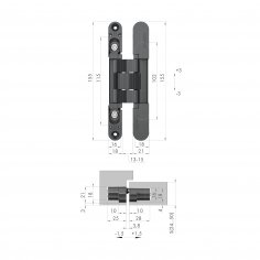 Петля скрытой установки U3D2400.VPG SC мат. хром TECH