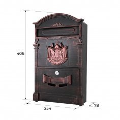 Ящик почтовый АЛЛЮР №4010В старая медь