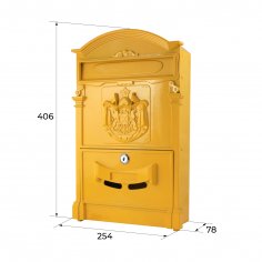 Ящик почтовый АЛЛЮР №4010 желтый