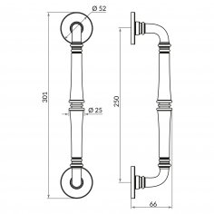 Ручка-скоба PULL.ARC.SORENTO OB-13 античная бронза