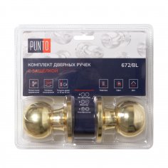 Ручка защелка DK672/BL PB-ET (кл./фик.) золото