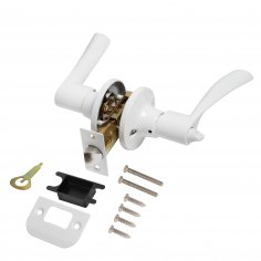 Ручка защелка DK610/BL WH-BK (фик.) белый