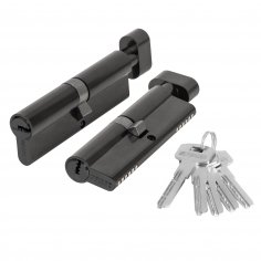 Цилиндровый механизм (200 ZM/100) 2000ZM Knob 100 (60+10+30) BL-24 черный 5Key с вертушкой