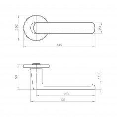 Ручка раздельная R.JSR51.NANO BL-24 черный