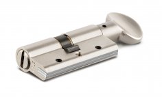Цилиндровый механизм с вертушкой 164 DBM-E/90 (40+10+40) mm никель 5 кл. БЛИСТЕР