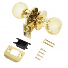 Ручка защелка DK672/BL PB-BK (фик.) золото 