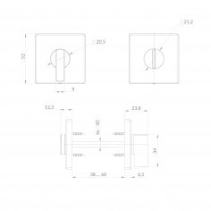 Ручка поворотная BK6.K.EST.Q52.JOY BL-24 черный