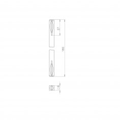 Квадрат для ручек Spindle 8х180 мм