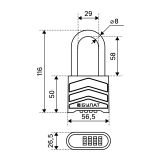 БУЛАТ ВС 554-01 кодовый d=8 мм Замок навесной