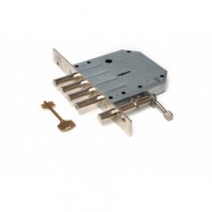 Замок врез. Базальт 1.05.02  никель, сувальдный, стержни 4шт, диаметр 14мм, задвижка