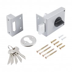 Замок накладной цилиндровый ЗН1-1.1 ГЛ серый, 5 кл.