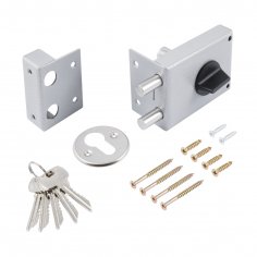 Замок накладной цилиндровый ЗН1-1.2 ГЛ серый, 5 кл.