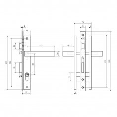 СТАНДАРТ 8520.01.9016 белый, ключ-ключ  Замок врезной с/руч