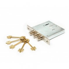 Замок врез. Кремень 1.04.02 никель, сувальдный стержни 3 шт. диаметр 14мм