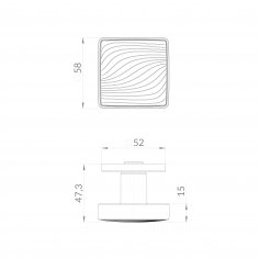 Ручка раздельная K.EST.Q52.GIPNOZ SSG/WH-39 сатинированное золото/белый