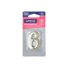 Цифра дверная Apecs DN-01-6-Z-G