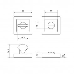 Сантехническая завертка к ручкам АЛЛЮР АРТ КОЛОР BK-S1 LC(C4230) светло-коралловый